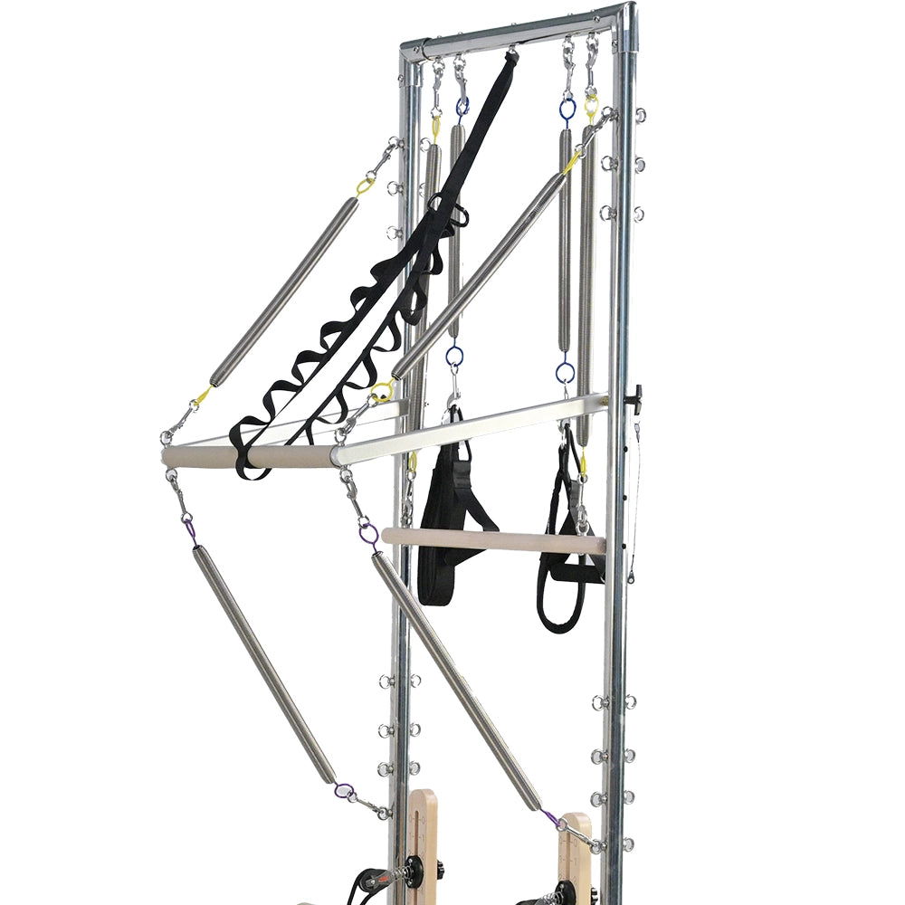 Classical Maple Pilates Reformer with Tower detail view