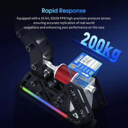 HB Pro Sim Racing Handbrake RGB Racing Simulator Handbrake High Precision Pressure Sensor 13/20Cm Handle