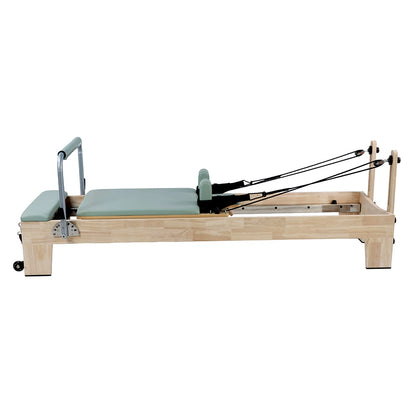 Upgraded Classical Oak Pilates Reformer detail view