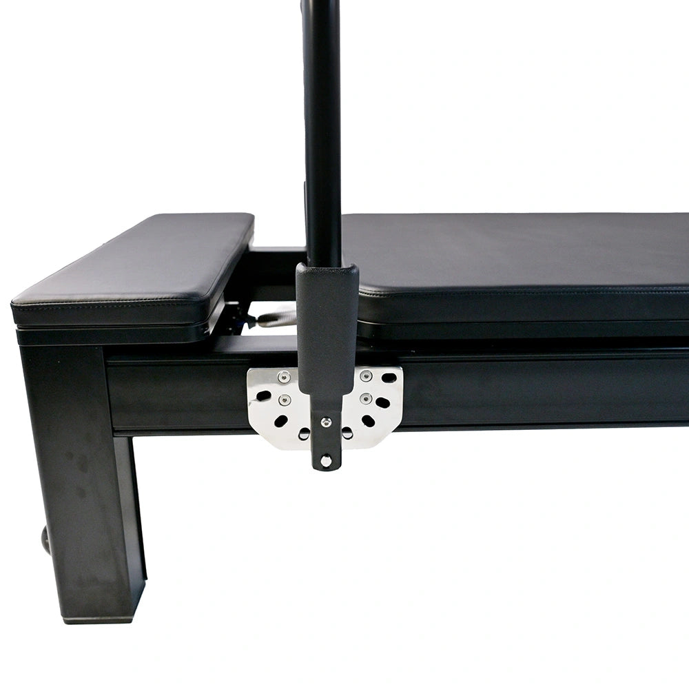 Advanced Aluminum Pilates Reformer black detail view