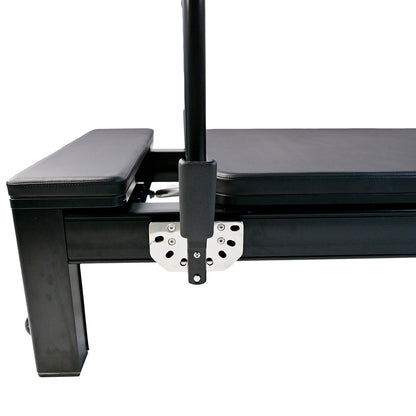 Advanced Aluminum Pilates Reformer black detail view