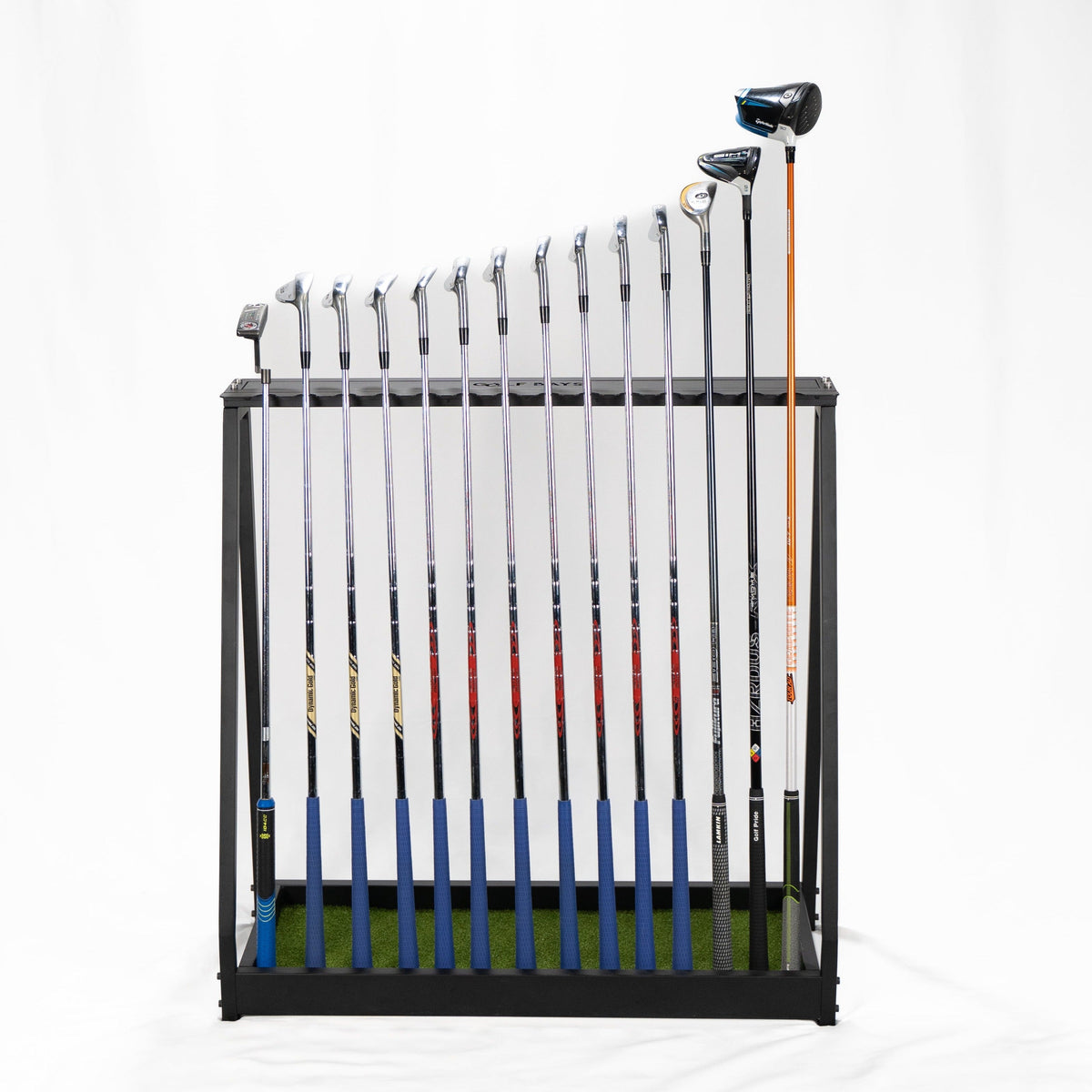 GolfBays Golf Club Storage Rack – Holds 14 Clubs, Indoor Organizer