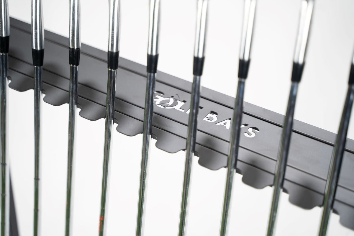 GolfBays Golf Club Storage Rack – Holds 14 Clubs, Indoor Organizer