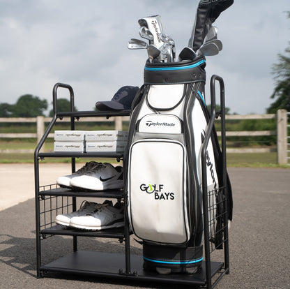 GolfBays Single Golf Bag Display & Storage Organizer
