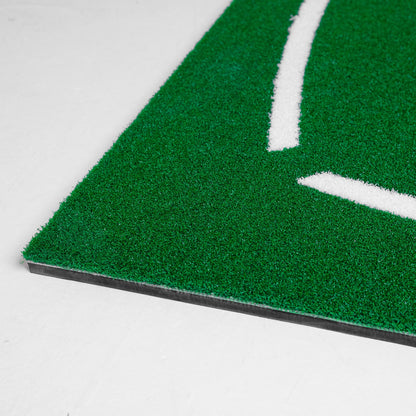 GolfBays Academy Golf Hitting Mat – 4'11" × 4'11" with Alignment Guides