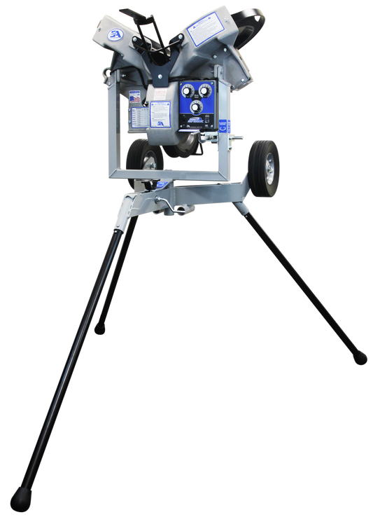 Hack Attack 3-wheel baseball pitching machine