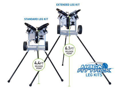 Hack Attack baseball pitching machine legs comparison