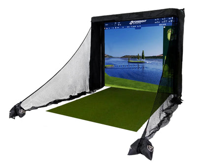 The Net Return Series 10 golf simulator enclosure view