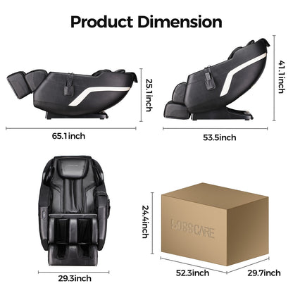 Massage Chair SL Track Full Body Recliner in Black