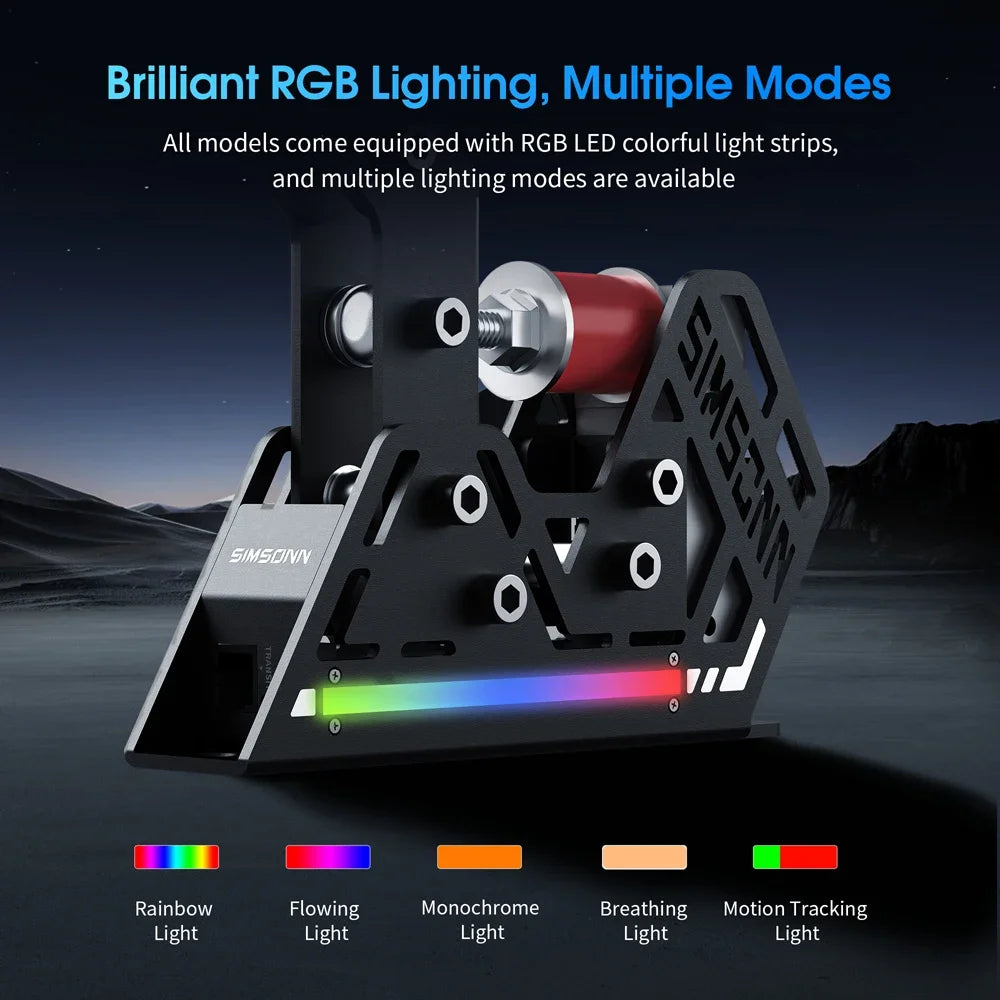 HB Pro Sim Racing Handbrake RGB Racing Simulator Handbrake High Precision Pressure Sensor 13/20Cm Handle
