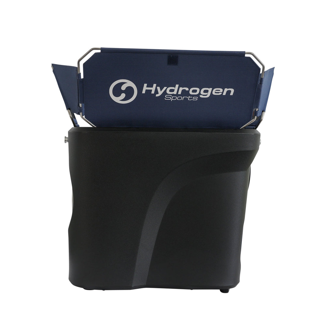Hydrogen Proton tennis ball machine side view with hopper open