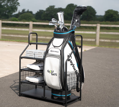 GolfBays Single Golf Bag Display & Storage Organizer