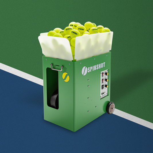 Spinshot Pro tennis ball machine front view
